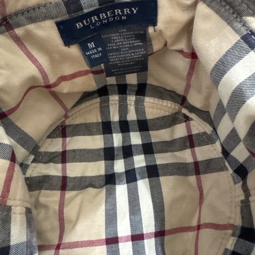 Black Leather Bucket Hat with Plaid Trim
(REVERSIBLE) - Picture 5 of 5